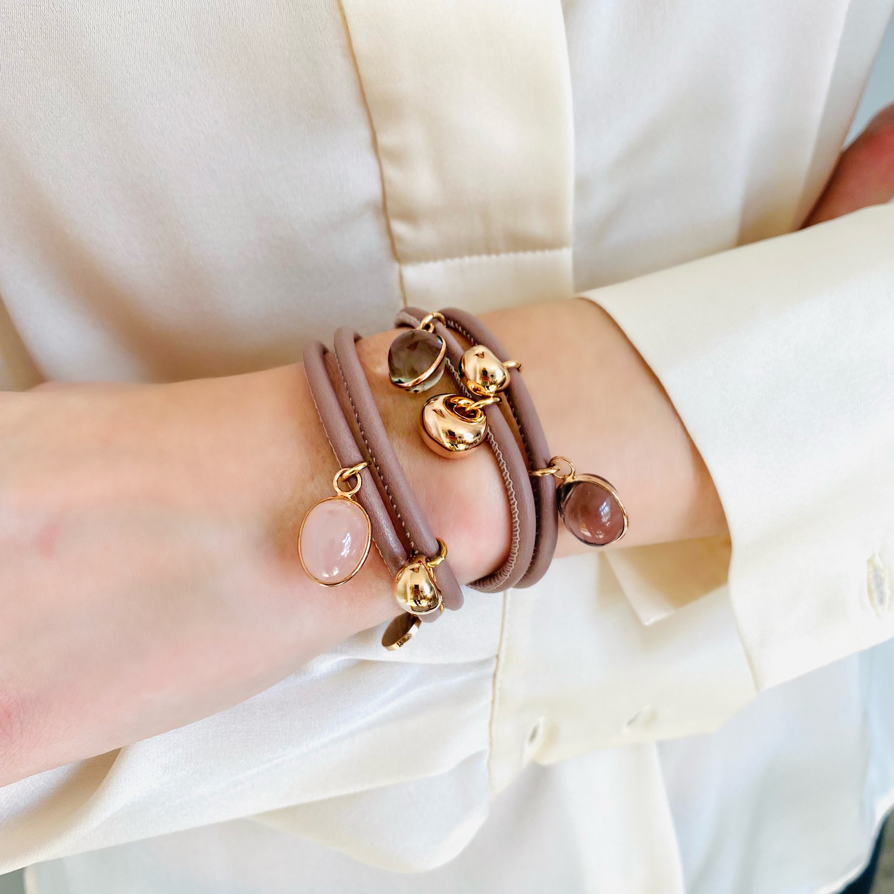 LULA DROPS Bracelet roségold, rosewood