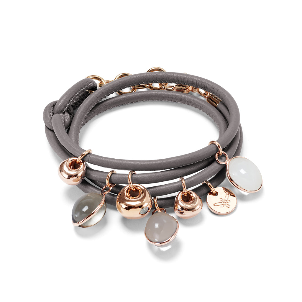 LULA DROPS Bracelet roségold, grautaupe