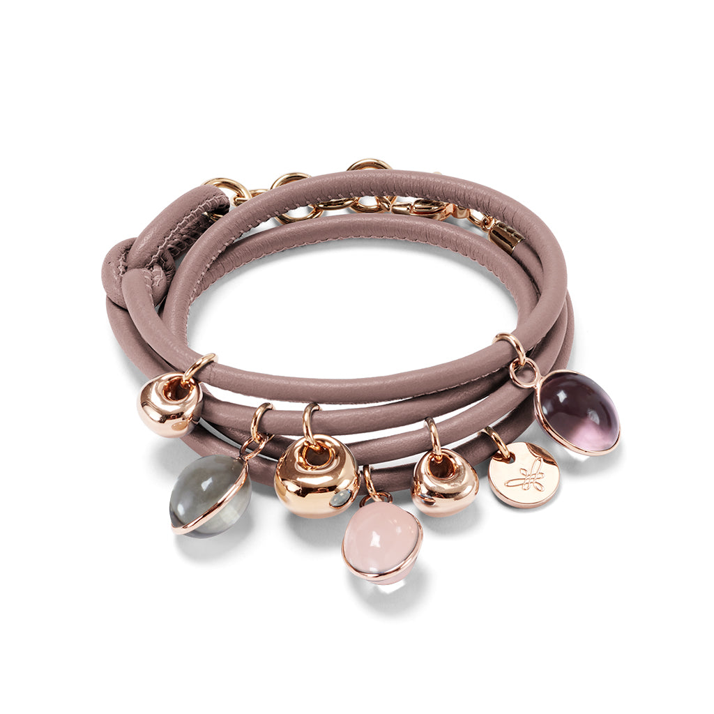 LULA DROPS Bracelet roségold, rosewood