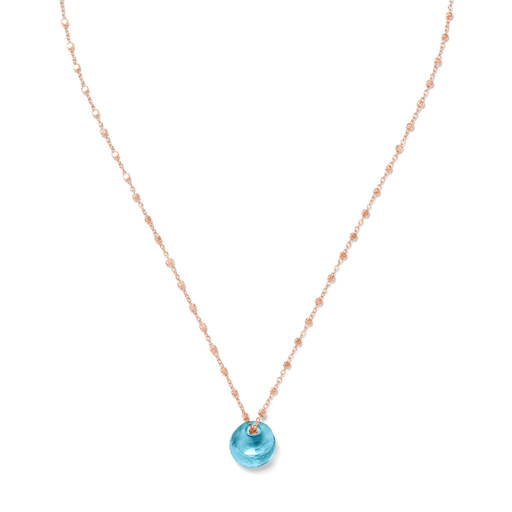 SMILE Necklace Aquamarin Quarz