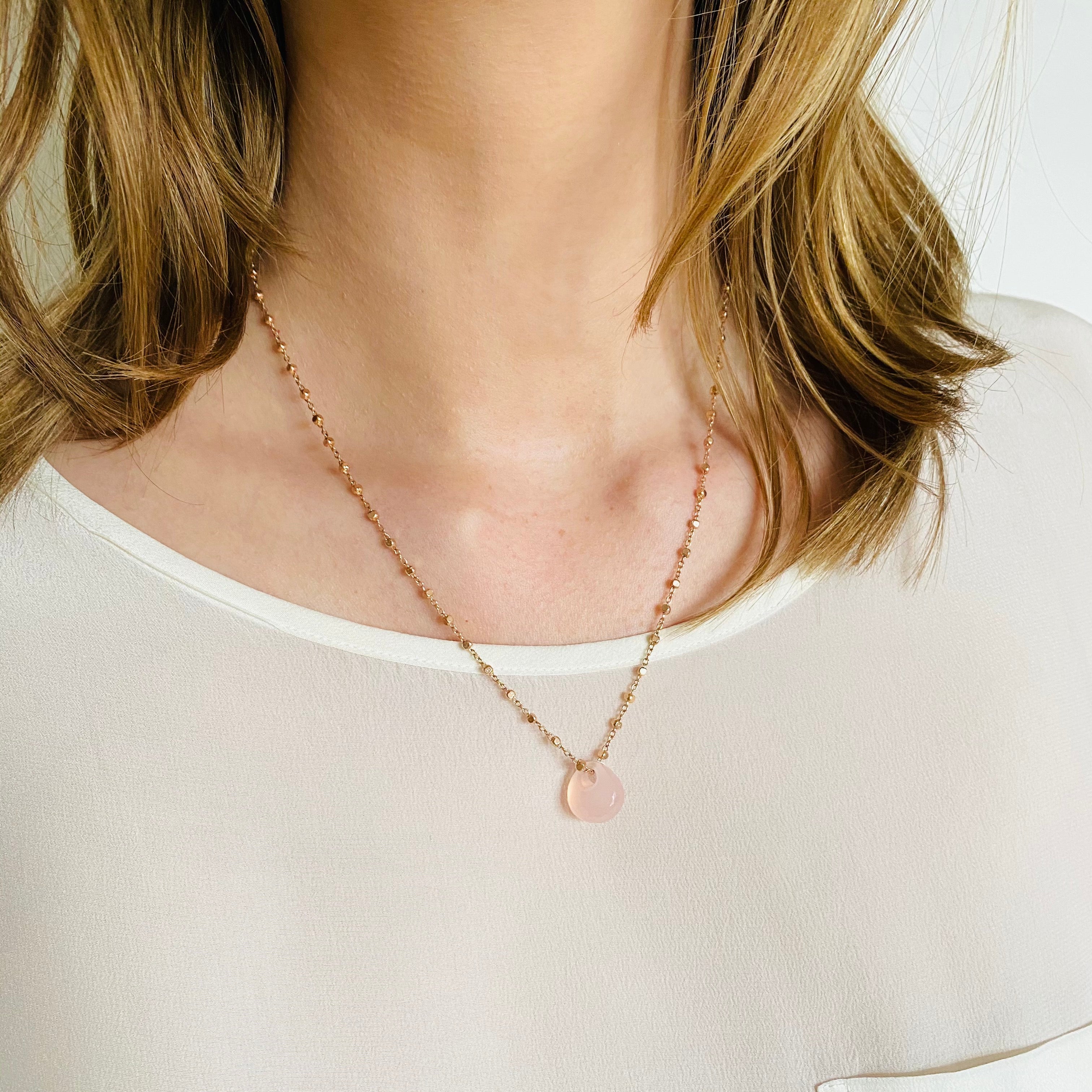 SMILE Necklace Rosenquarz