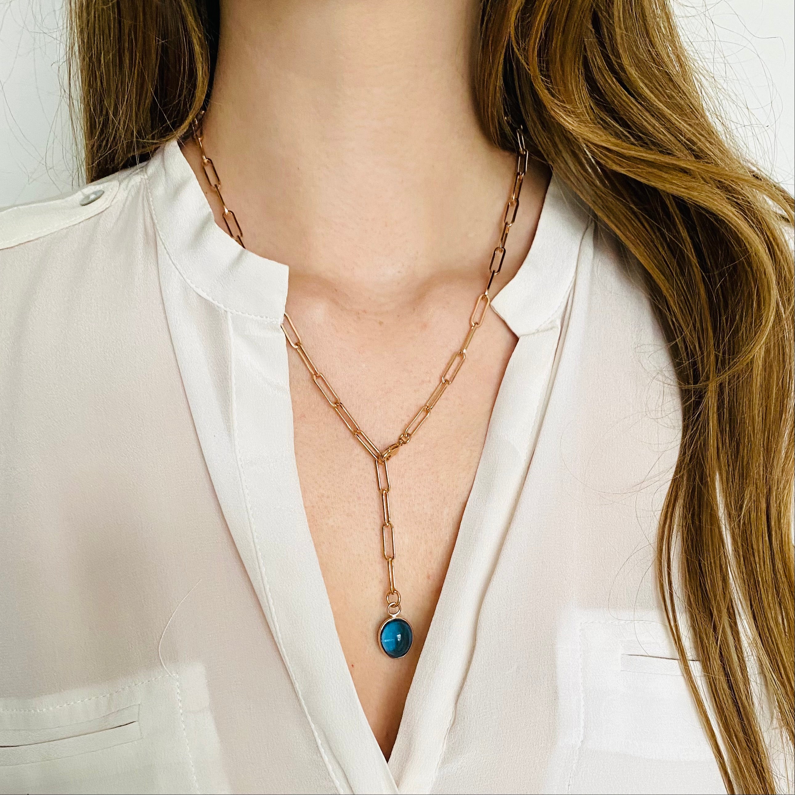 YANA Necklace Skyblue Quarz