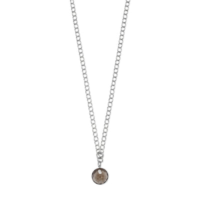 ANDRA long Necklace Rauchquarz