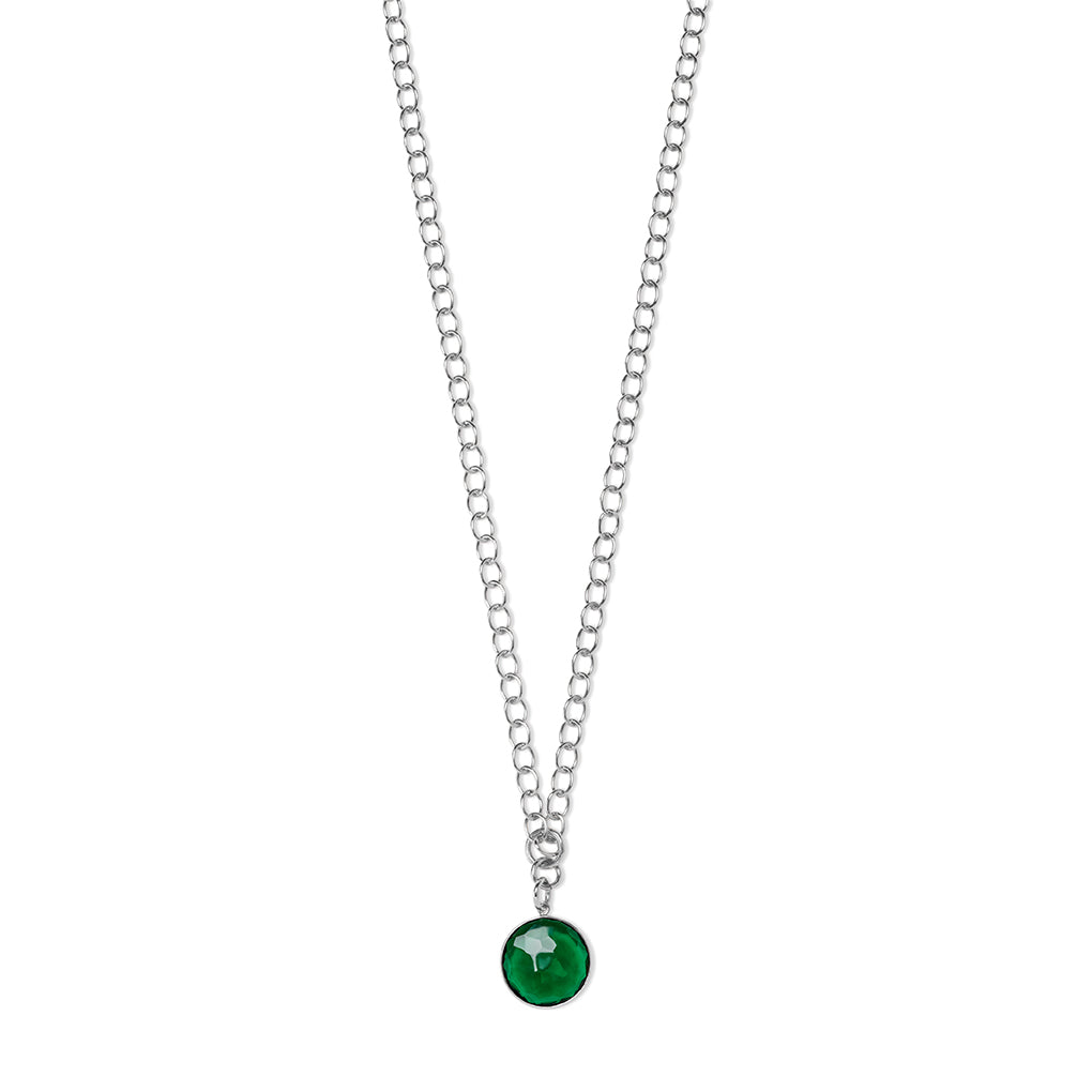ANDRA long Necklace Emerald Quarz