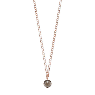 ANDRA long Necklace Rauchquarz