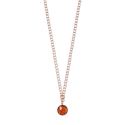 ANDRA long Necklace Cognac Quarz