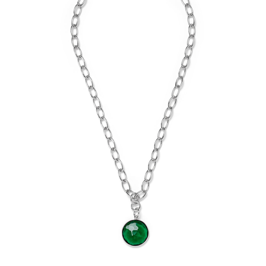 ANDRA short Necklace Emerald Quarz
