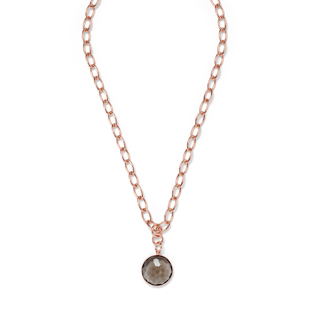 ANDRA short Necklace Rauchquarz