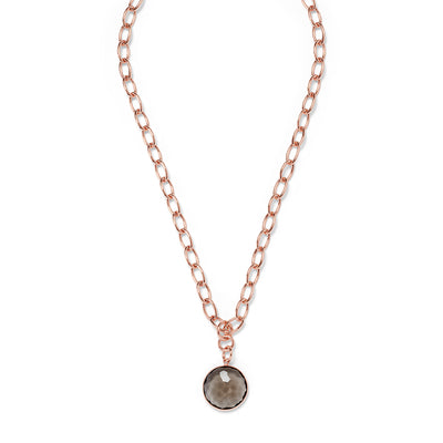 ANDRA short Necklace Rauchquarz