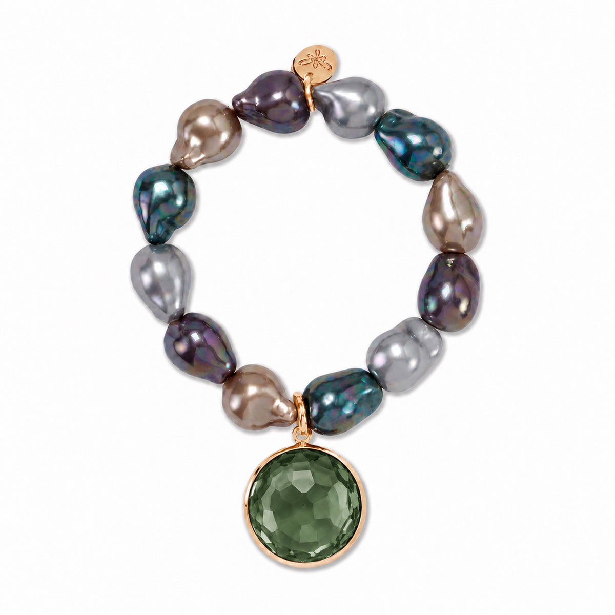 ANRI Bracelet roségold, tahiti, Salbei Quarz