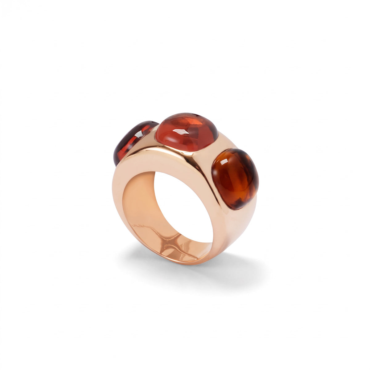 Ring AUREA roségold, Cognac Quarz