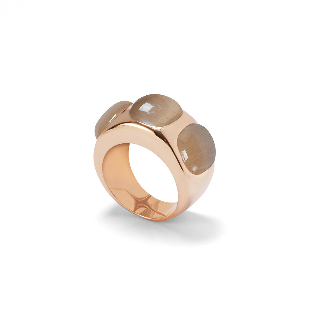 Ring AUREA roségold, Cateye Stone honey