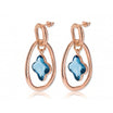 BABET CLEO Earrings roségold, Skyblue Quarz