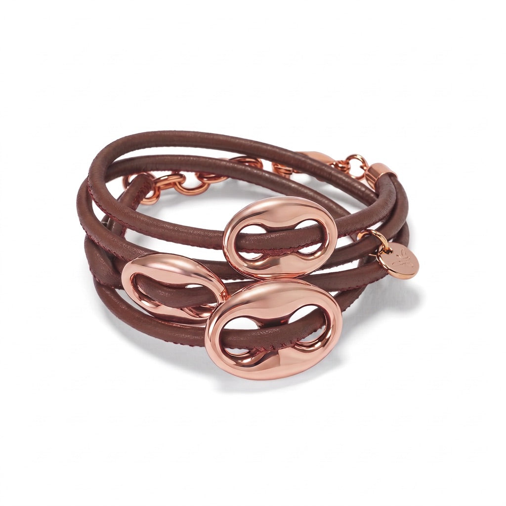 BREEZE Bracelet roségold, choco
