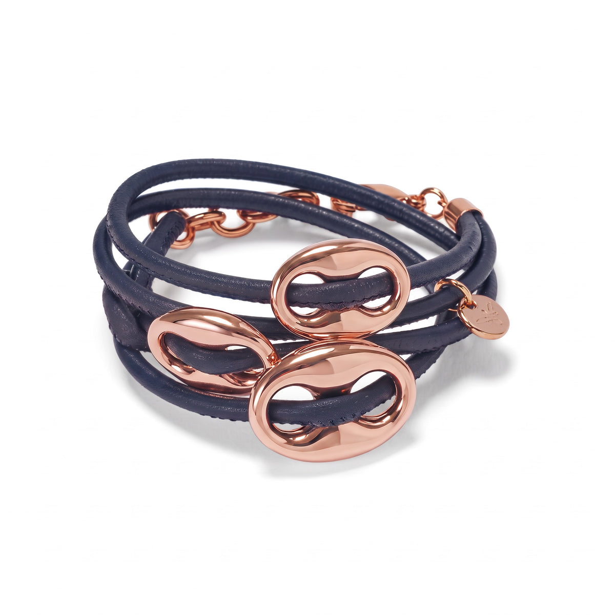 BREEZE Bracelet roségold, navy