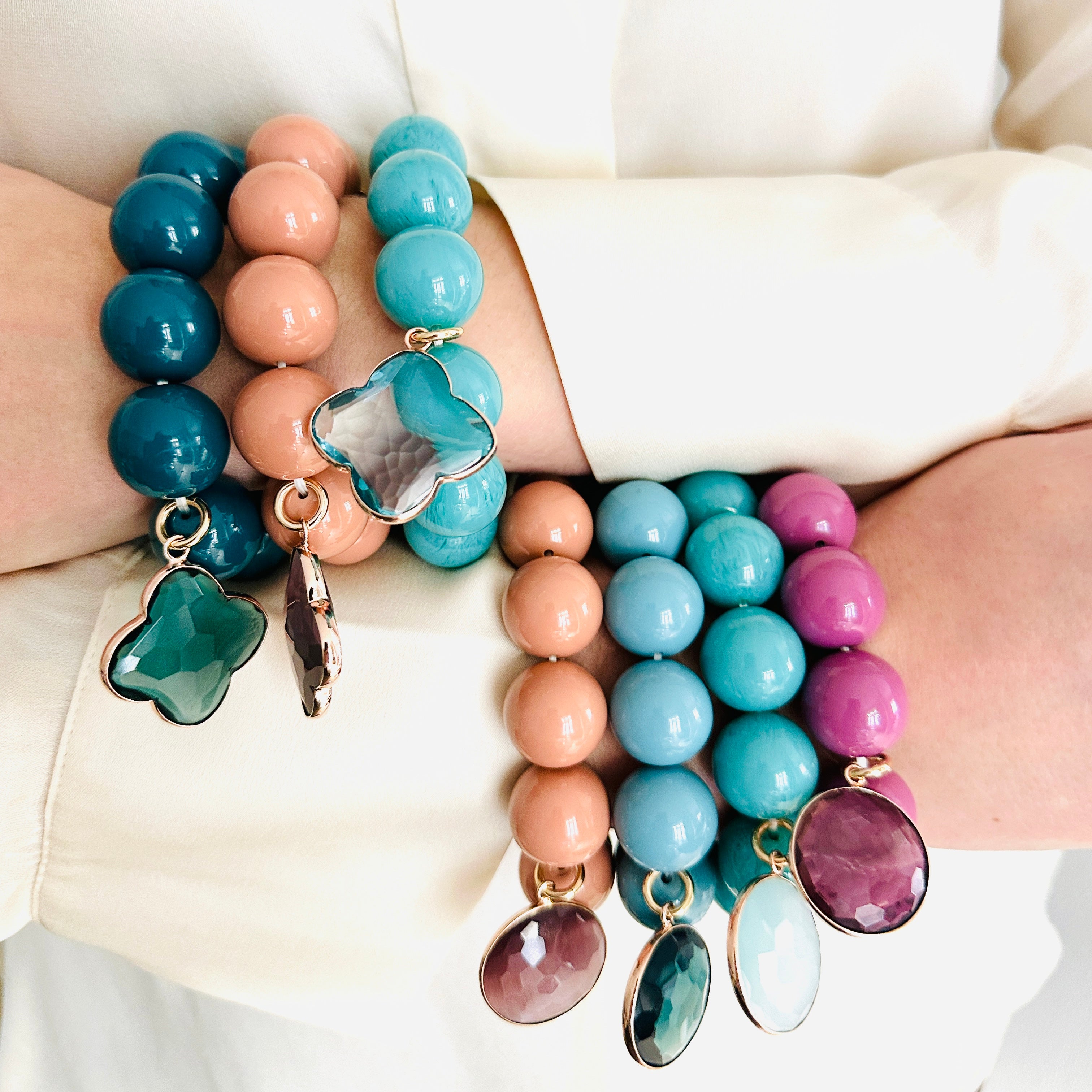 BUBBLES CHANCE roségold, turquoise