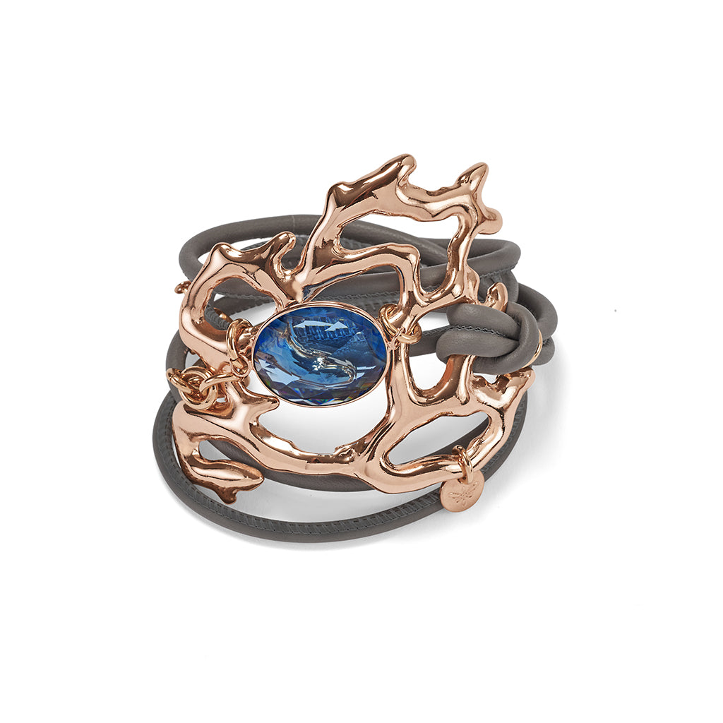 COAST Bracelet roségold, Skyblue Quarz