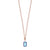 EMANDA Necklace roségold, Aquamarin & indigo