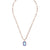 EMANDA small Necklace roségold, Aquamarin Quarz