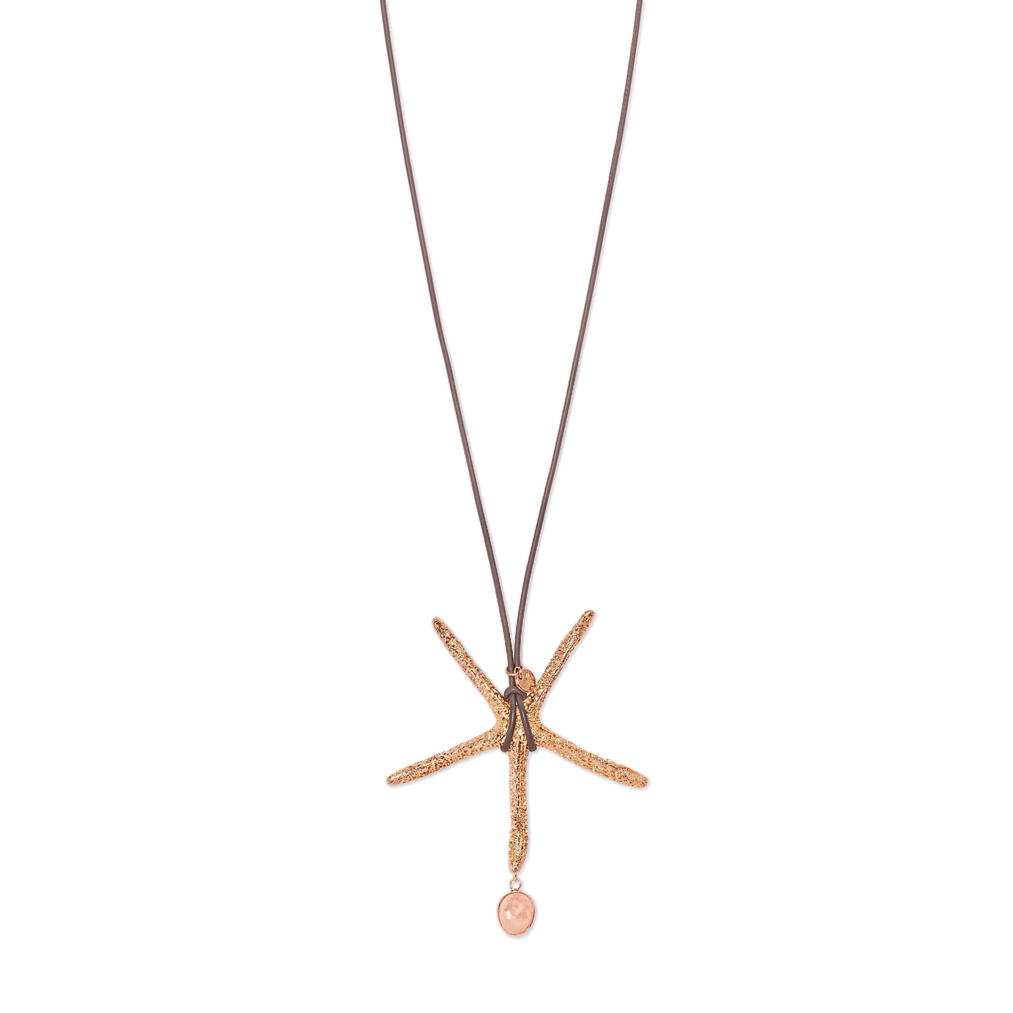 SEASTAR Necklace roségold, Rosenquarz