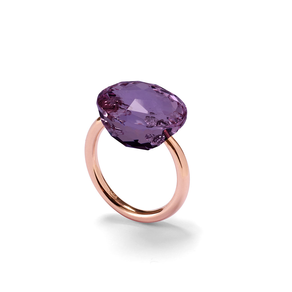 Ring FLAME roségold, Amethyst