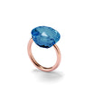 Ring FLAME roségold, Skyblue Quarz