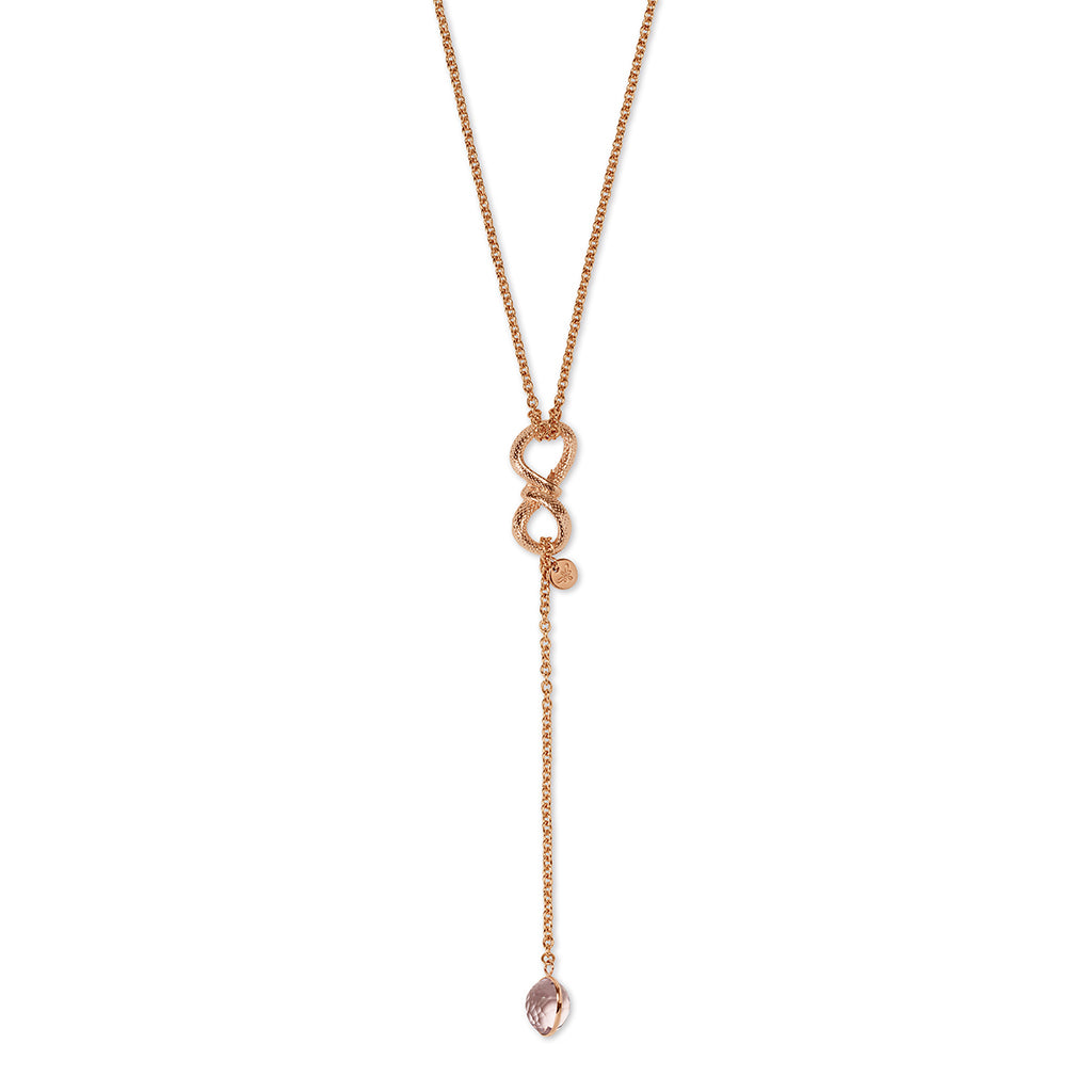 FOREVER Necklace roségold, Morganit Quarz