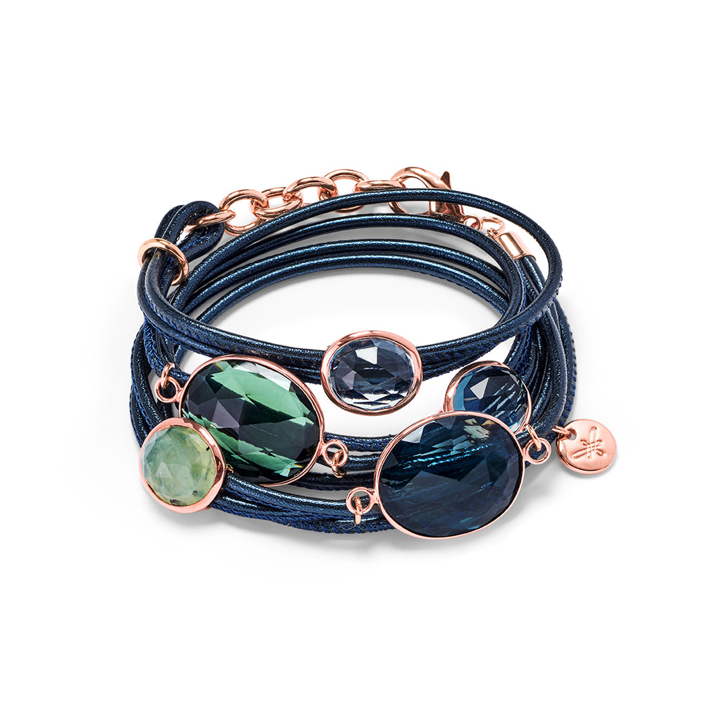 GALA Bracelet roségold, blue metallic