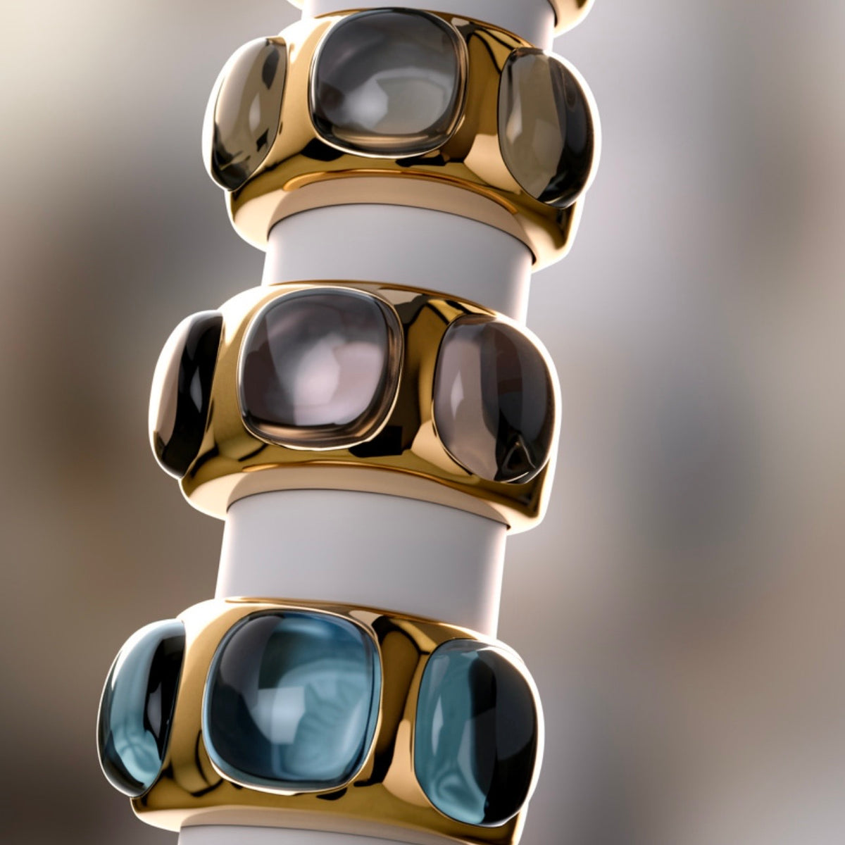 Ring AUREA roségold, Iolith Quarz