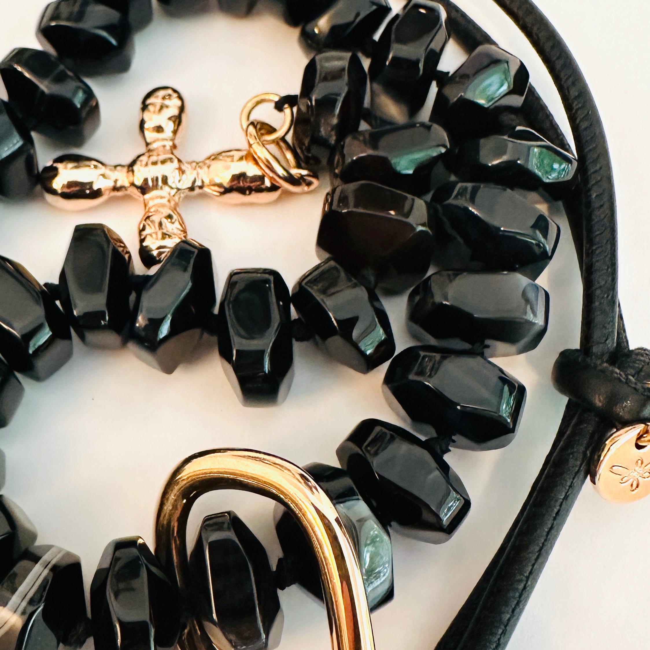 HOLY Necklace roségold, black