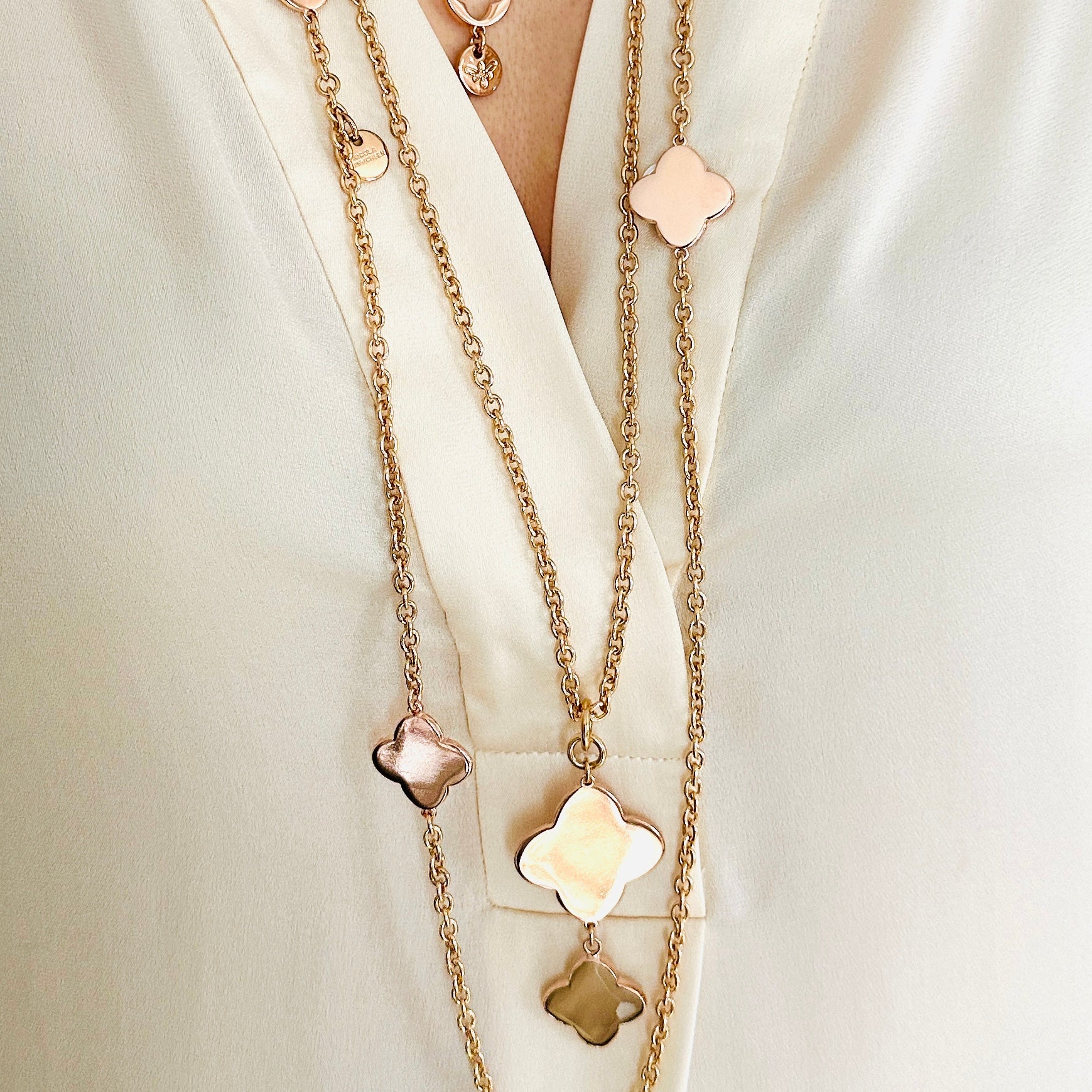 TOJA Necklace roségold, Aquamarin Quarz