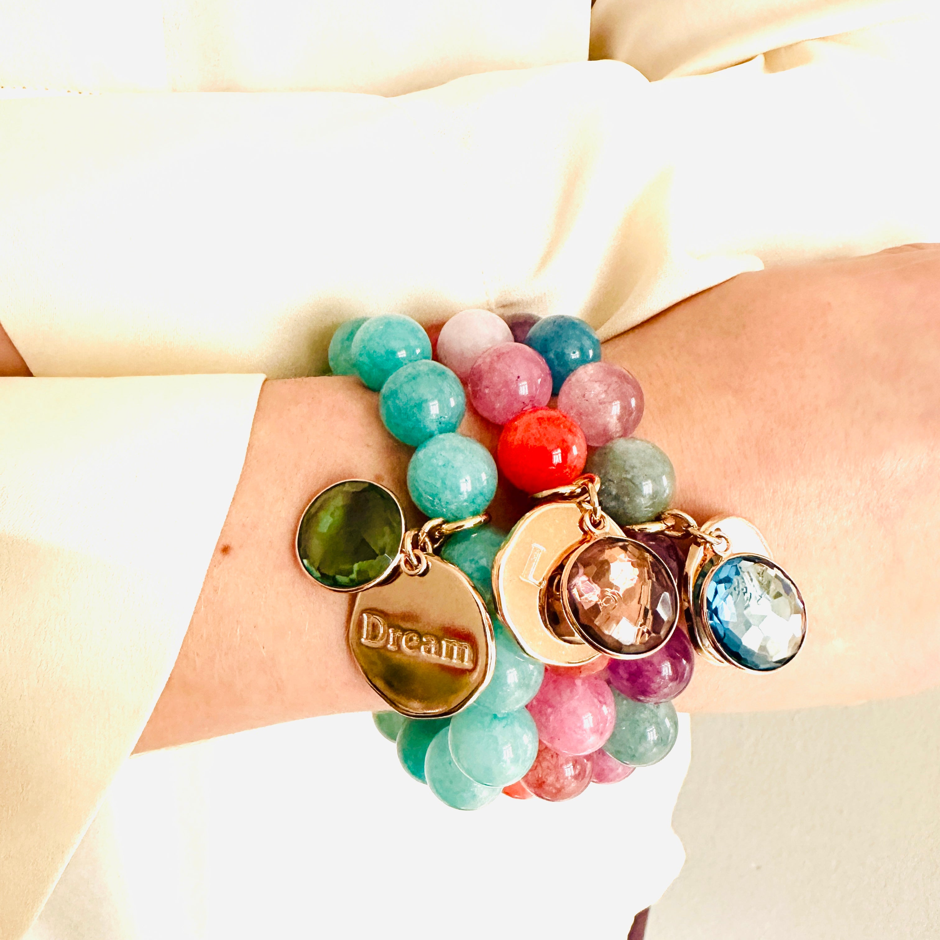 BAHIA Bracelet 'DREAM' roségold, aqua