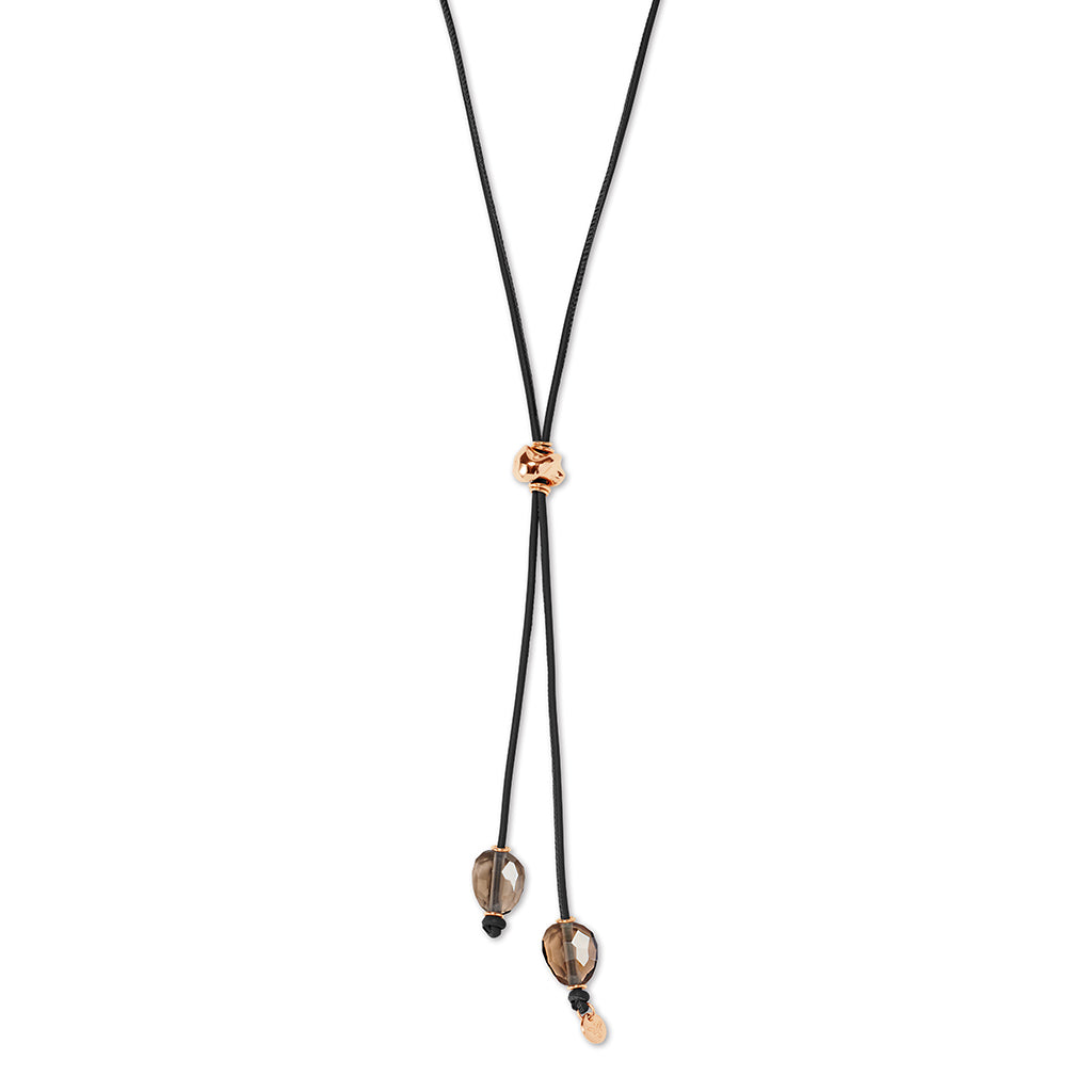 LASSO Necklace black, roségold