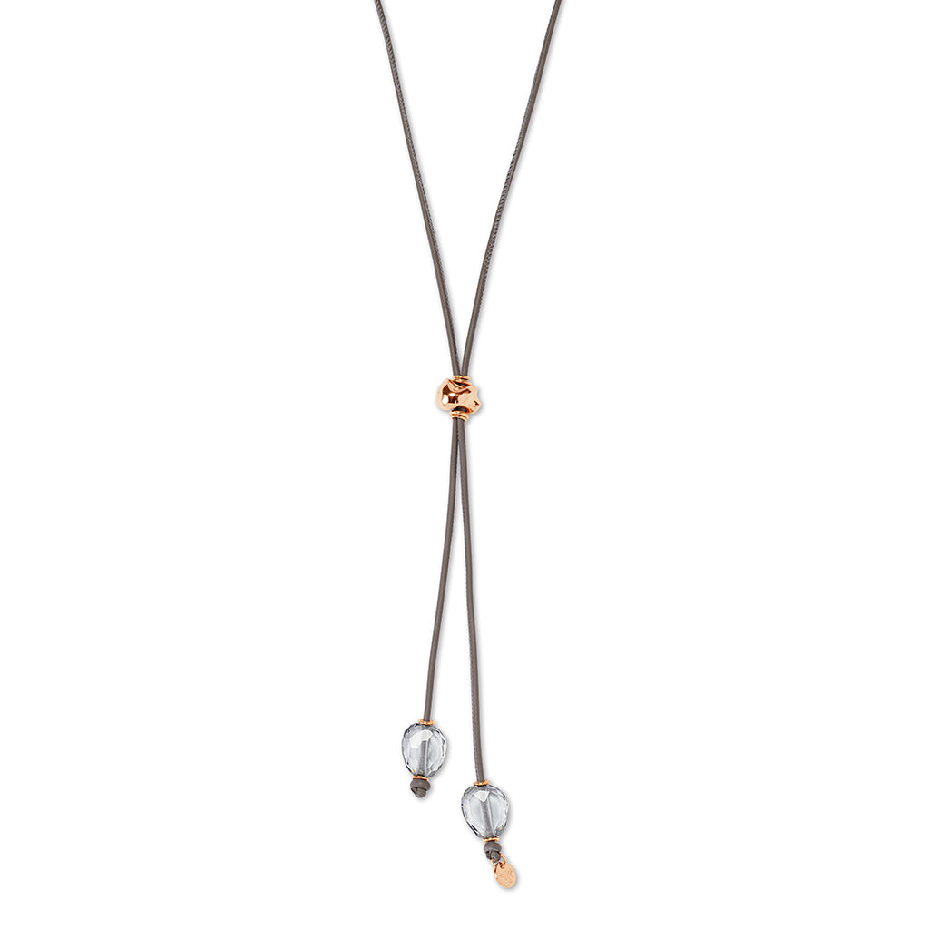 LASSO Necklace grey, roségold