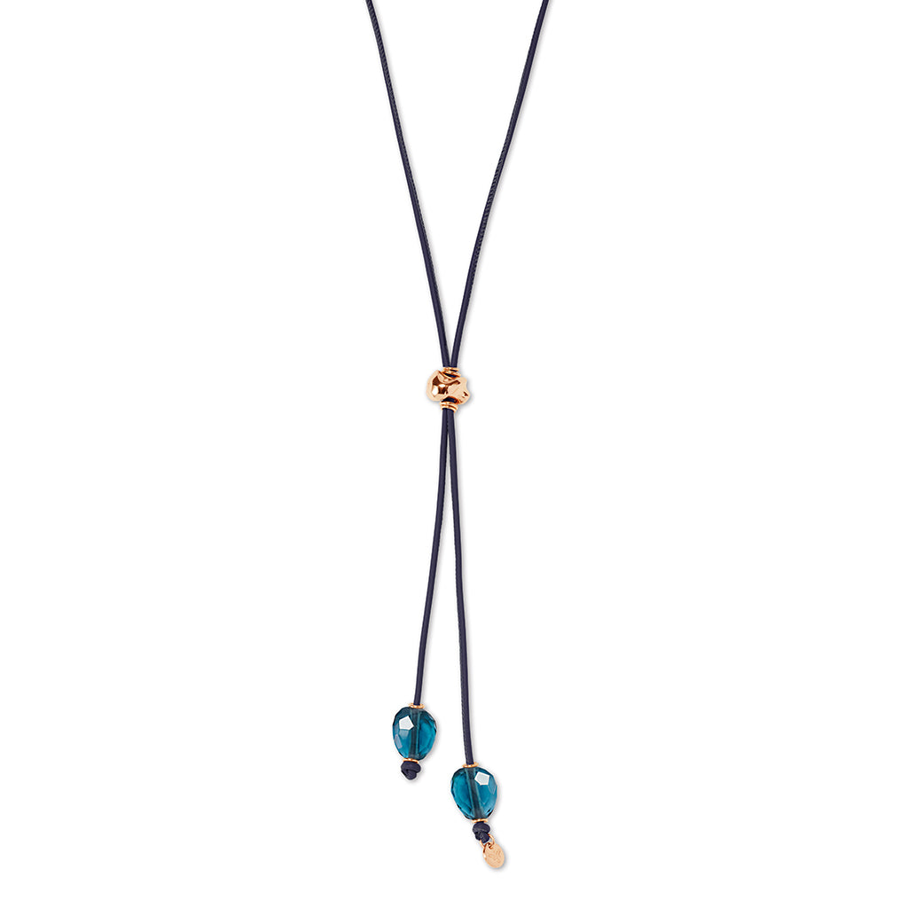 LASSO Necklace navy, roségold