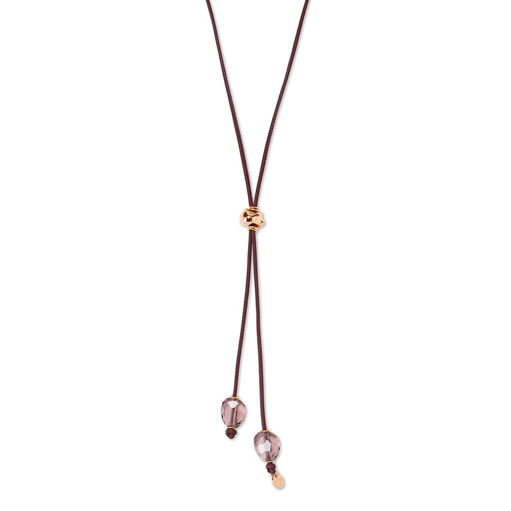 LASSO Necklace rotbraun, roségold