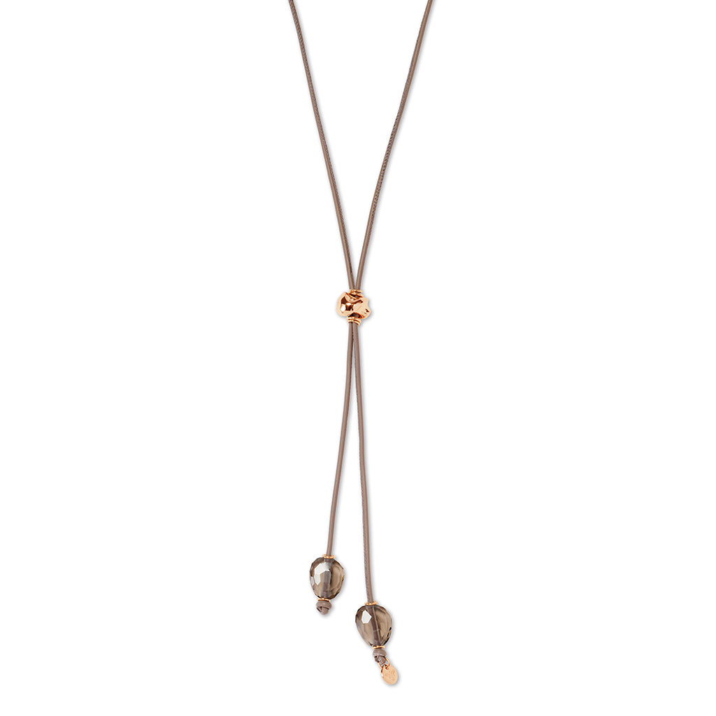 LASSO Necklace taupe, roségold