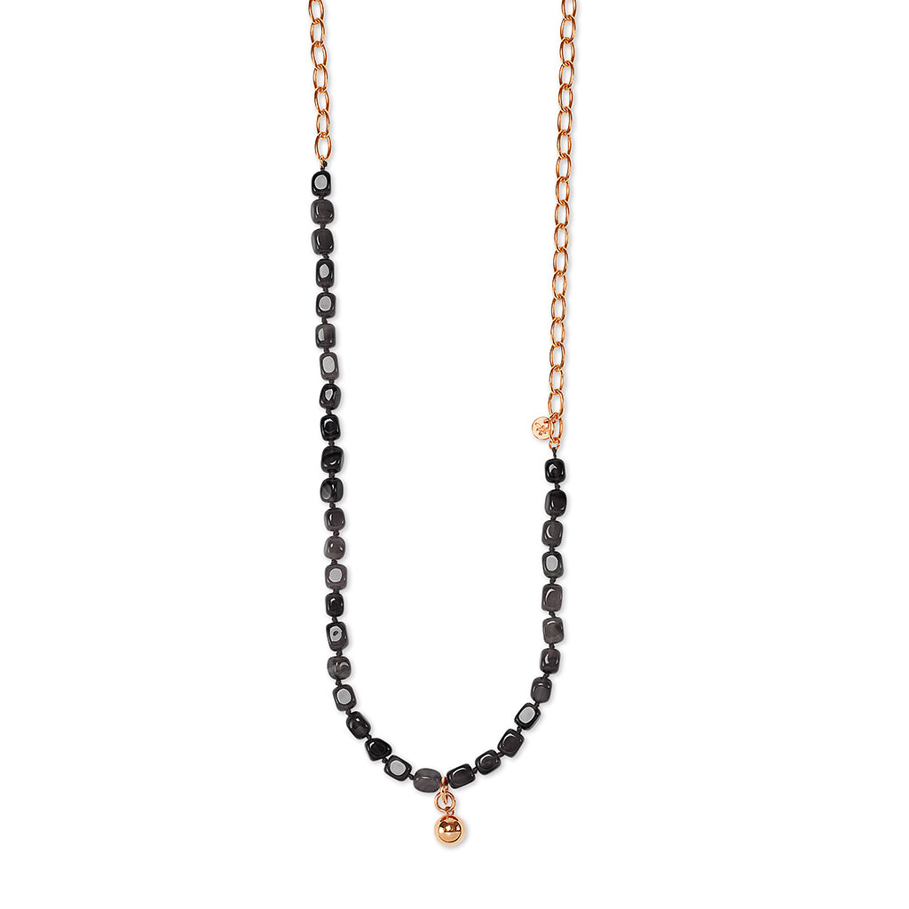 LIU Necklace black, roségold
