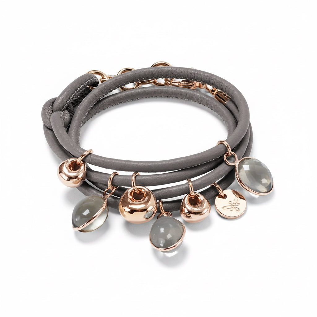 LULA DROPS Bracelet roségold, grautaupe