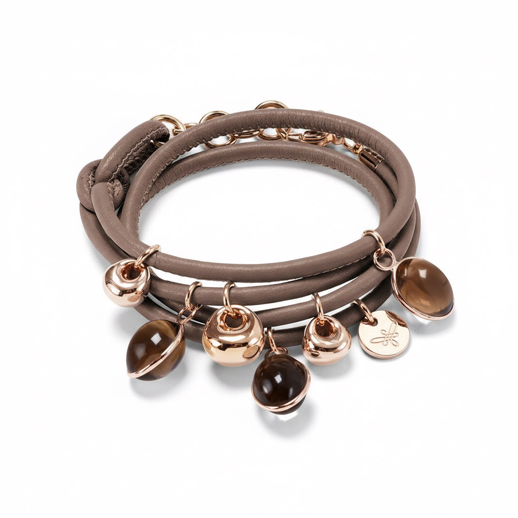 LULA DROPS Bracelet roségold, taupe