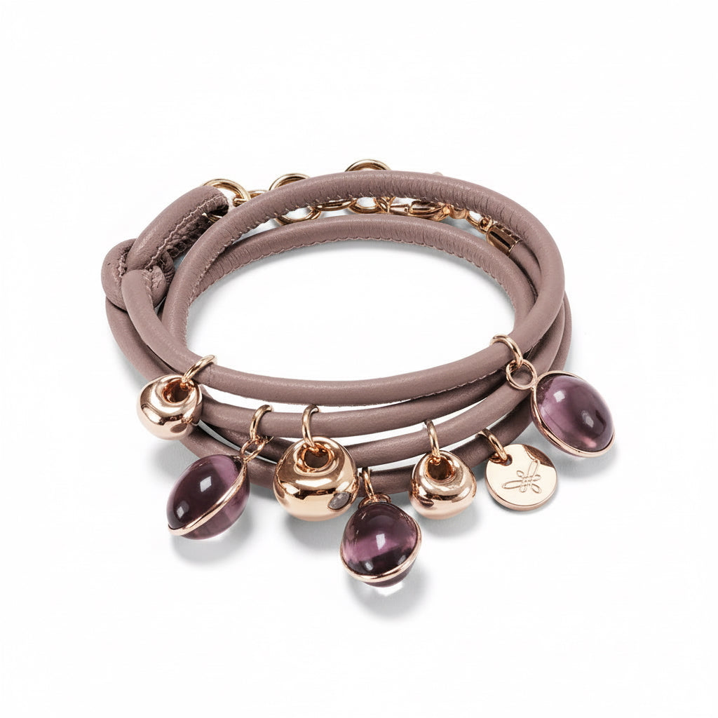 LULA DROPS Bracelet roségold, rosewood
