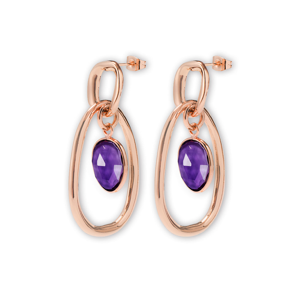 BABET S Earrings roségold, Amethyst