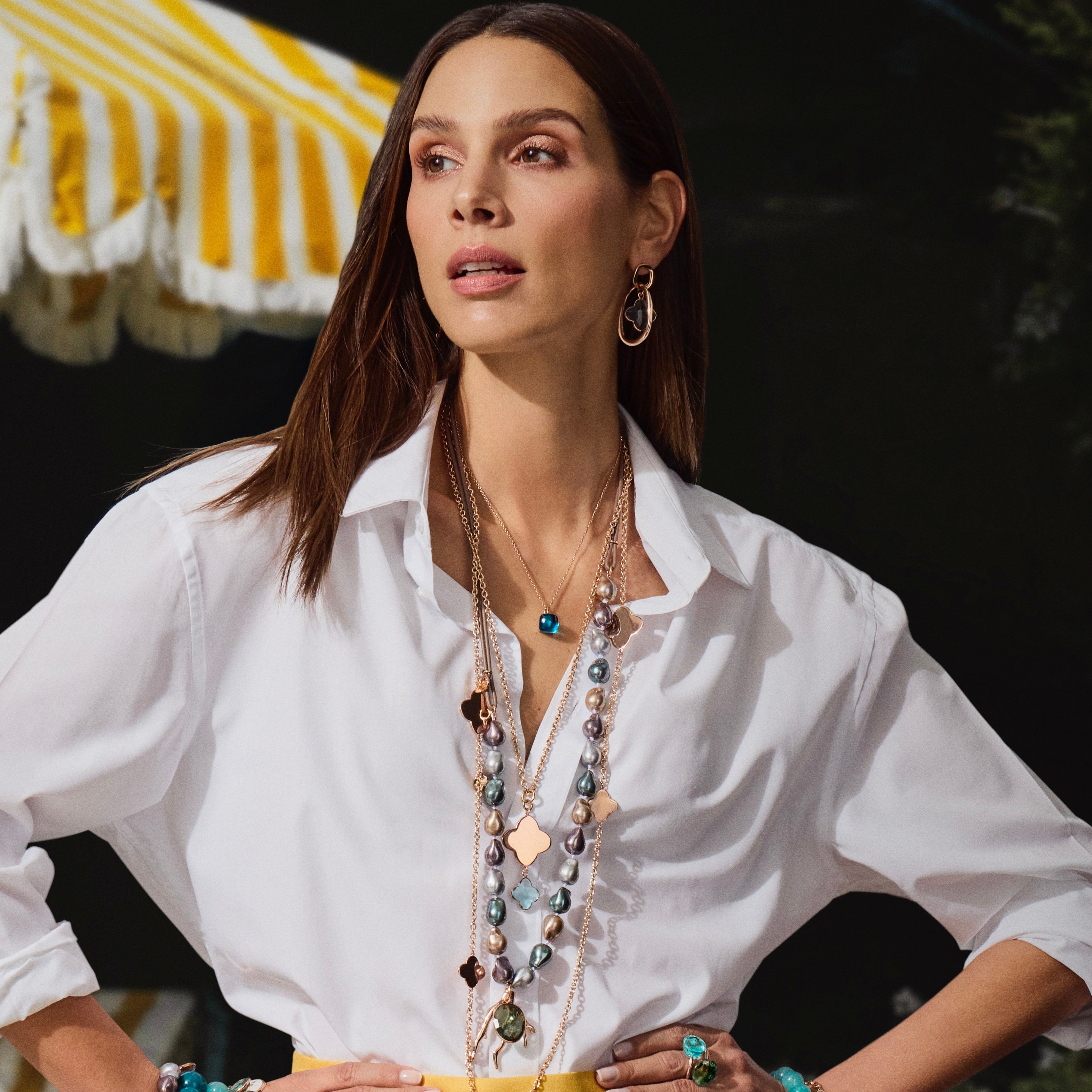 ADRIA Necklace roségold, Prasiolith