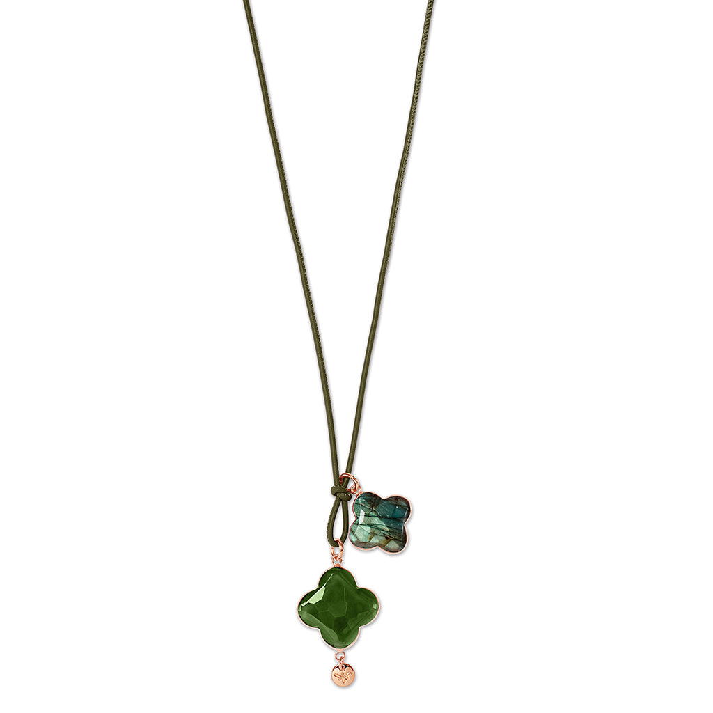 RENA Necklace oliv, roségold
