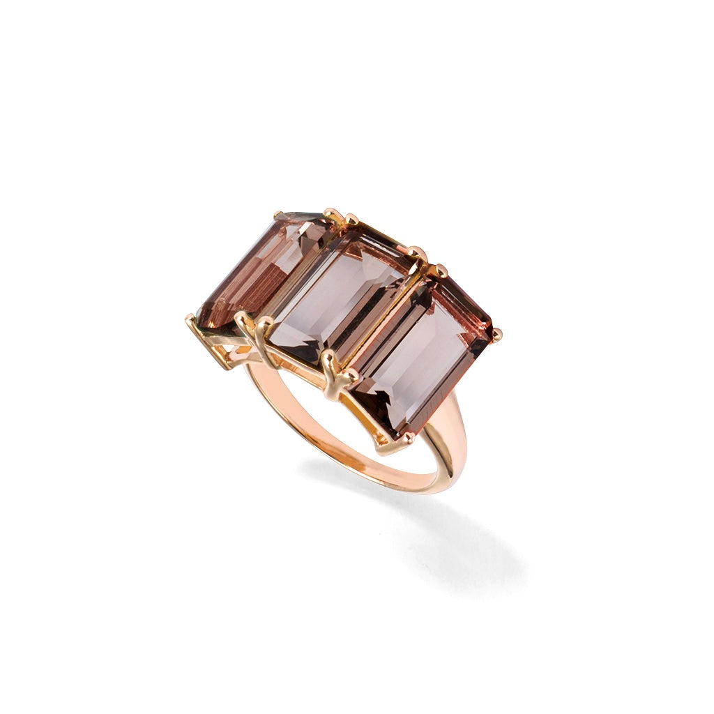 Ring NOA Rauchquarz, roségold