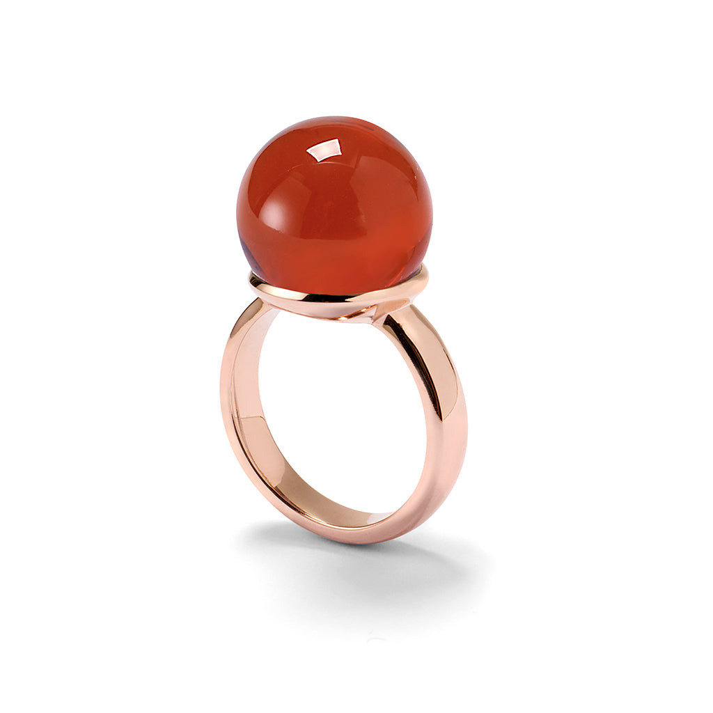 Ring SCILLA roségold, Cognac Quarz