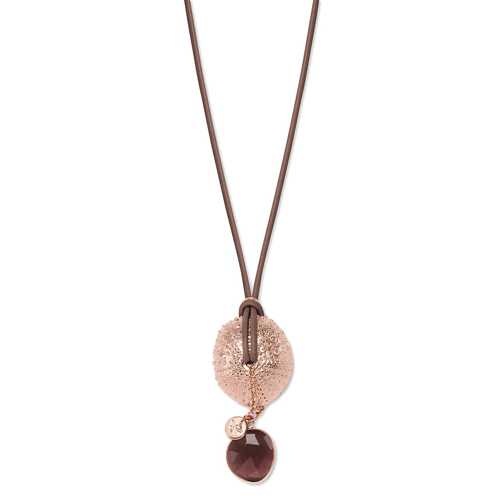 SOL Necklace roségold, taupe