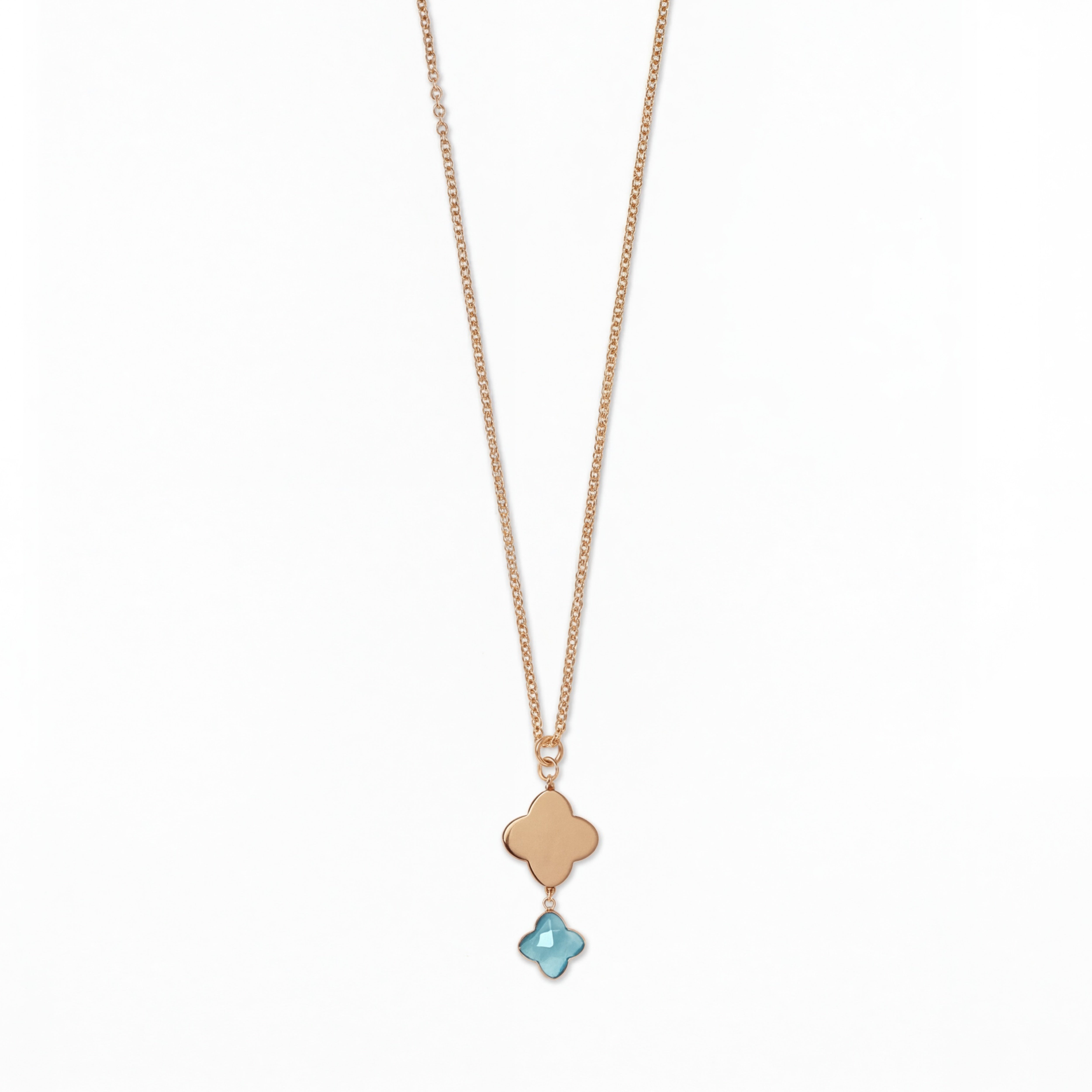 TOJA Necklace roségold, Aquamarin Quarz