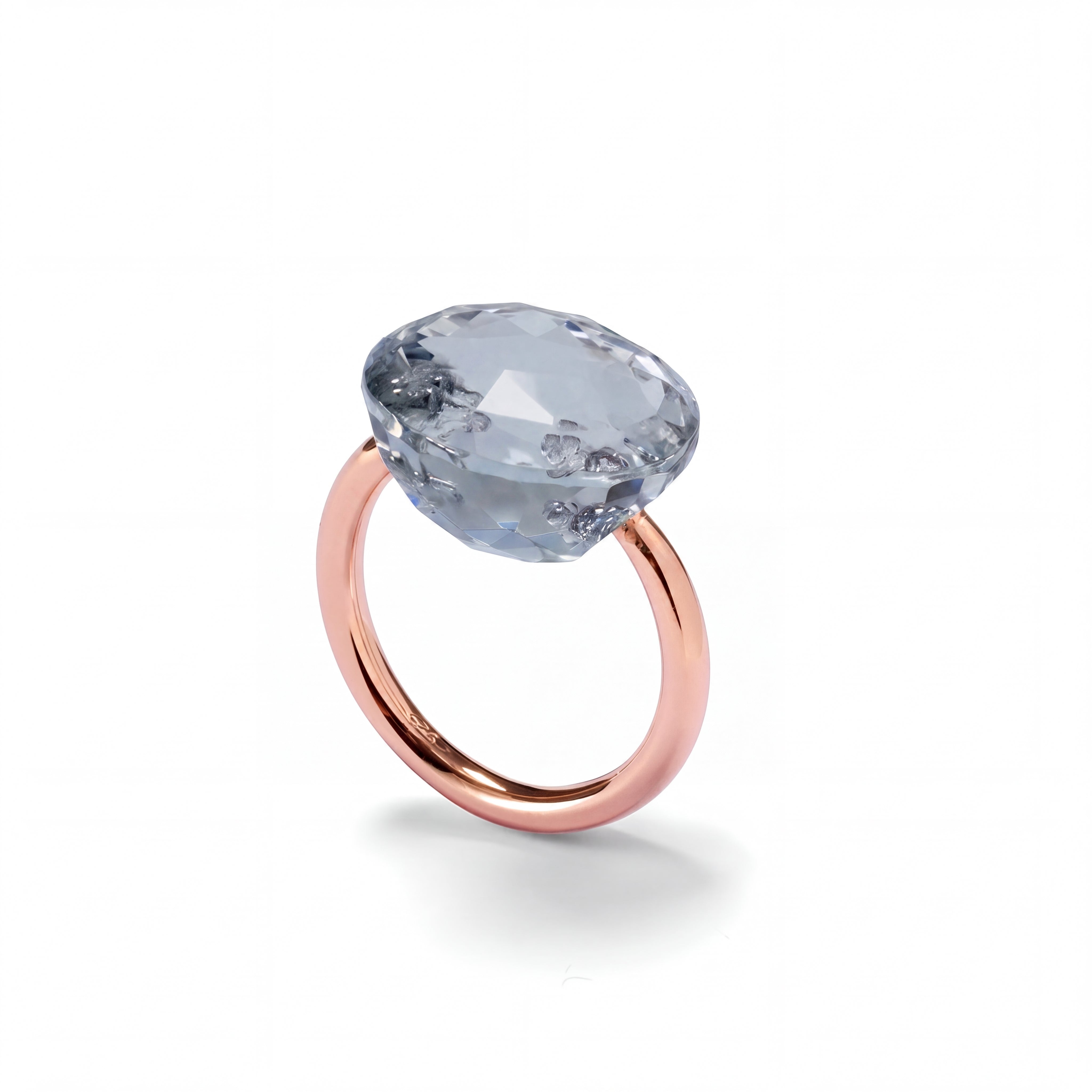 Ring FLAME, Grey Quarz