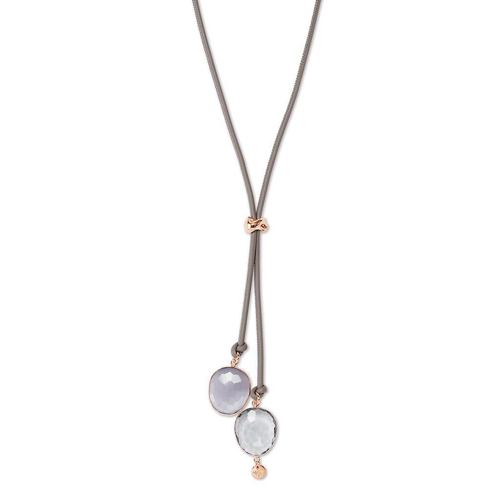 VIVI Necklace grey, roségold